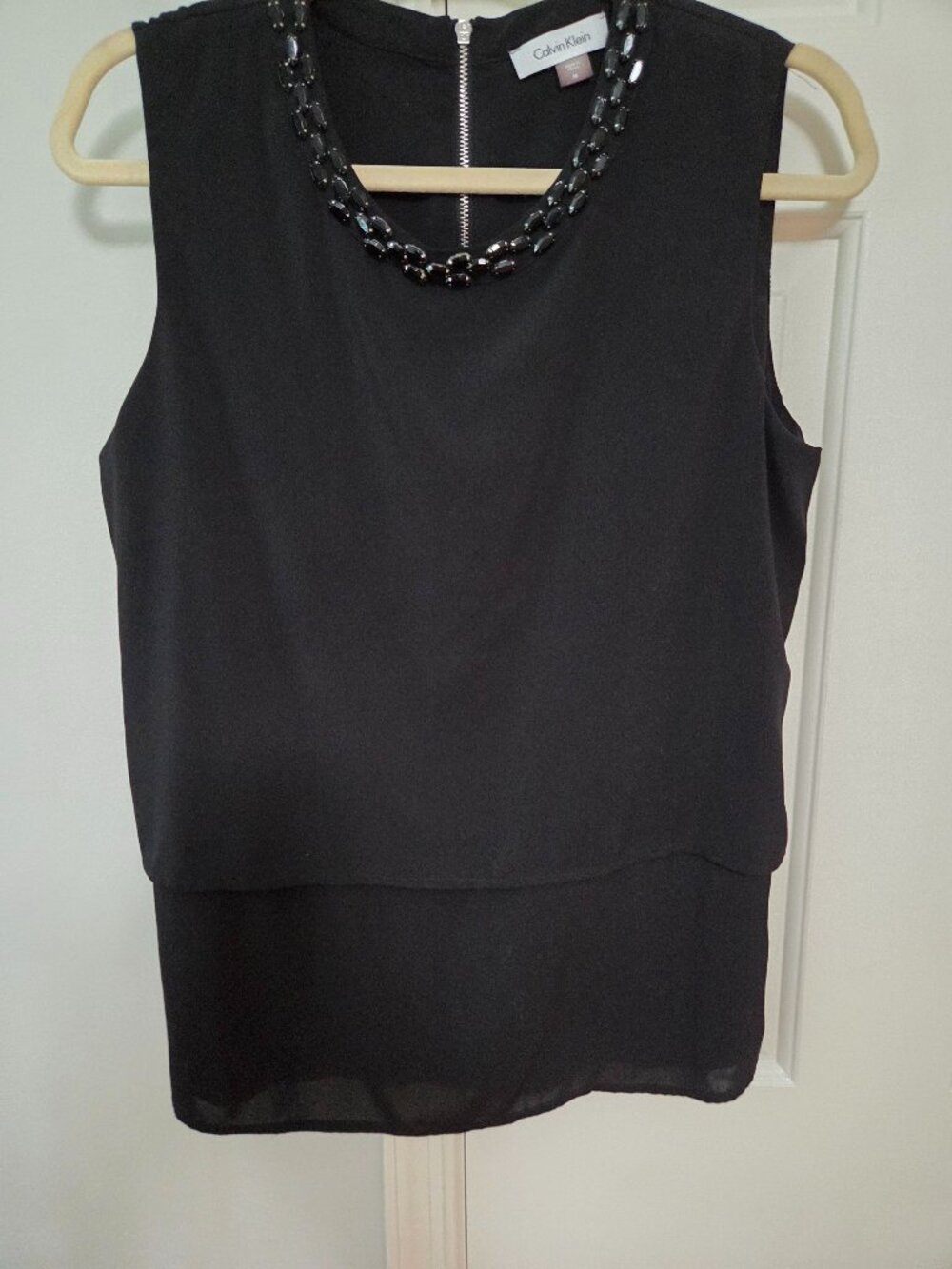 Calvin Klein Sleeveless Embelished Blouse Size M